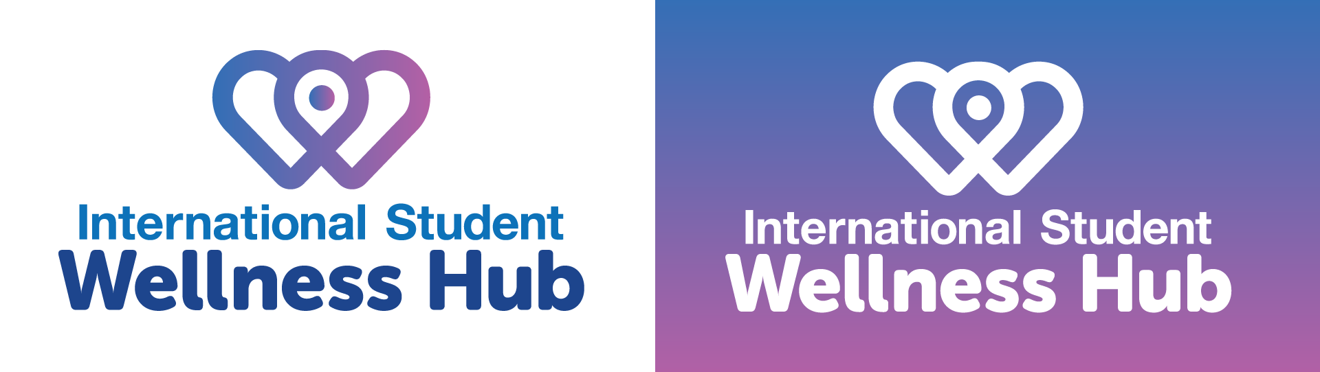 International Student Wellness Hub logo treatments